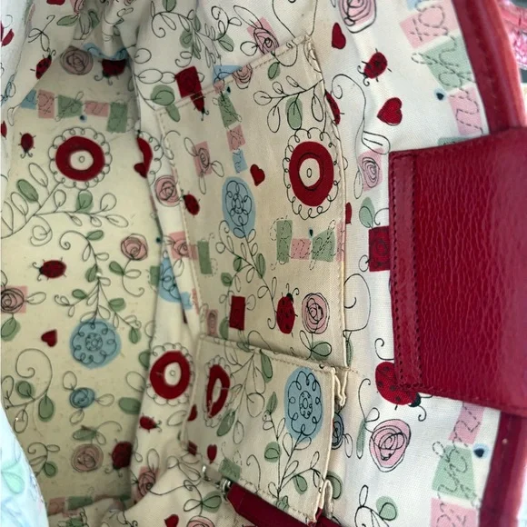 Brighton Red and Cream Floral Tote - Picture 4 of 5